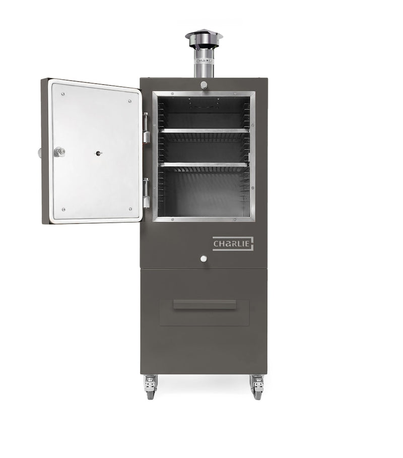 Charlie Oven charcoal oven for pizza smoking and barbecuing - British product
