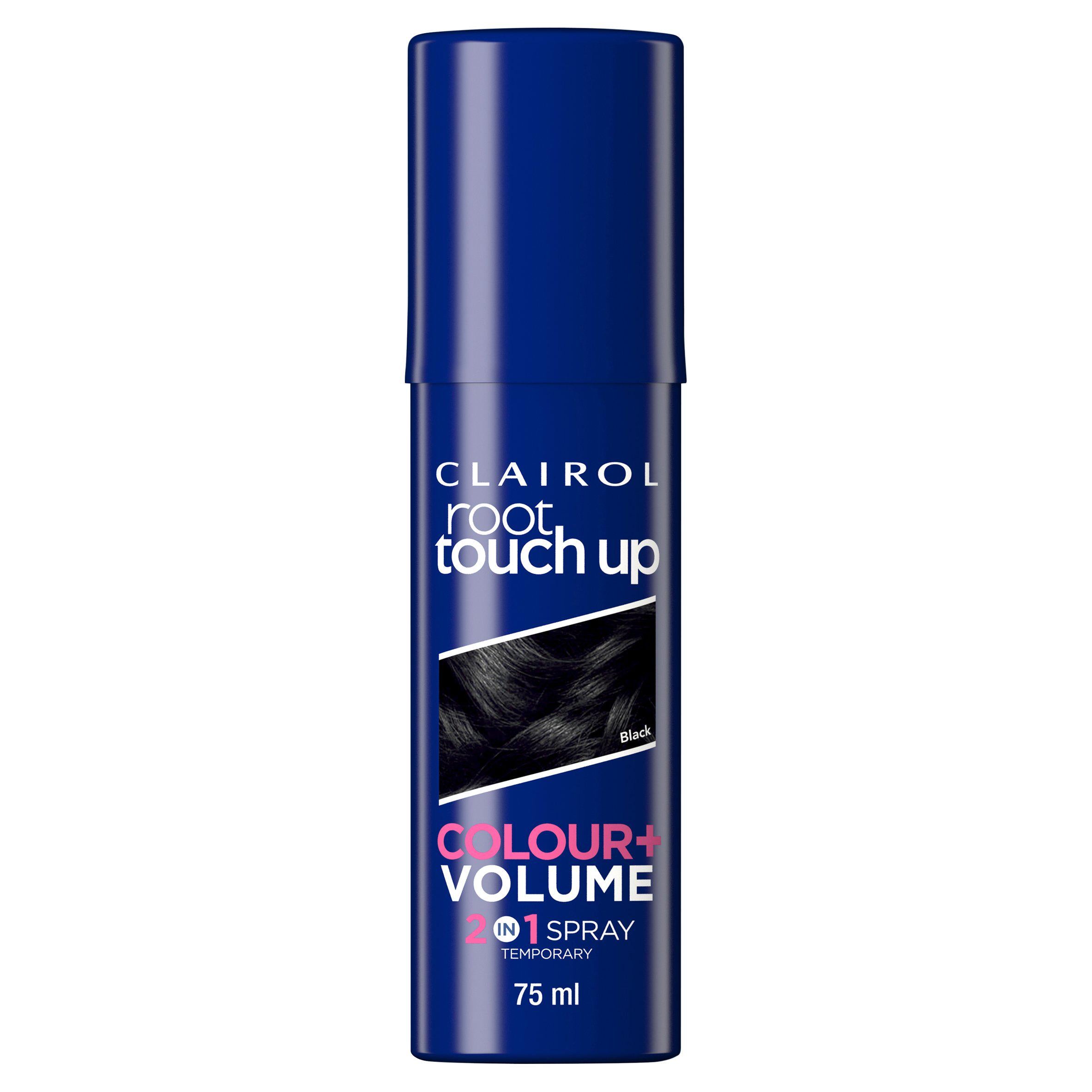 Clairol Root Touch Up Colour+Volume 2 In 1 Temporary Black Spray 75ml - McGrocer