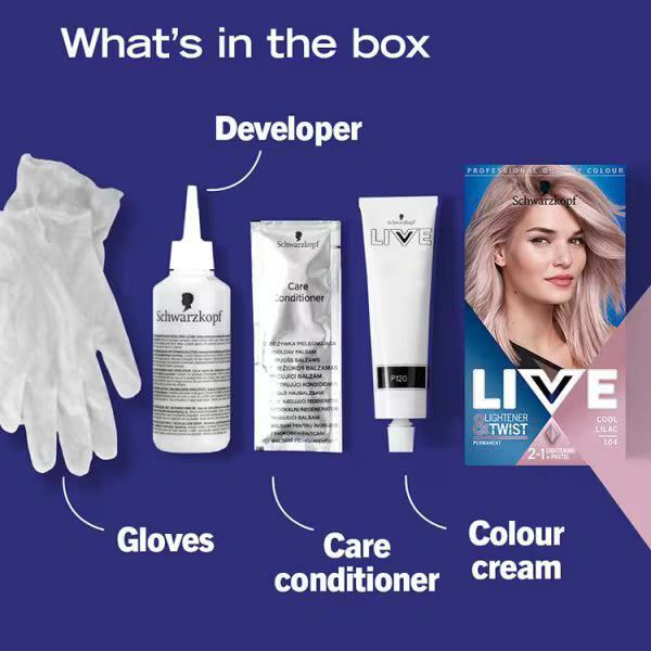 LIVE Permanent Purple Hair Dye Cool Lilac, UK version