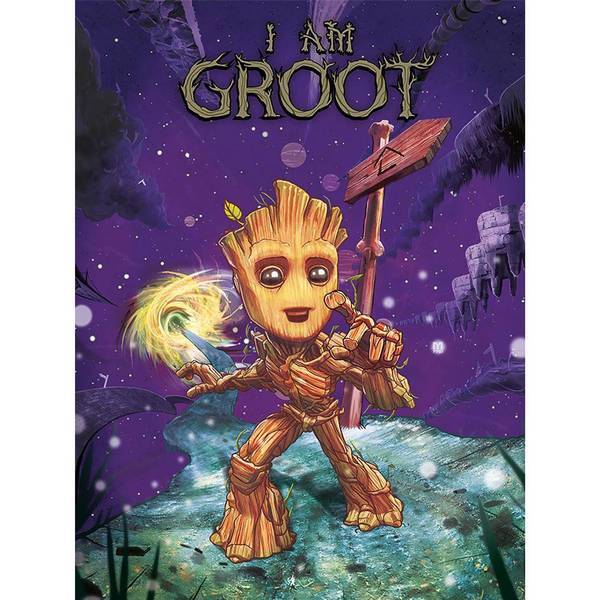 Guardians Of The Galaxy Cosmic Groot Canvas Print, UK version