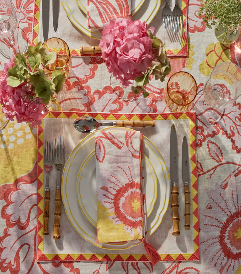Maison Margaux x Christopher Farr linen Island Hue napkins 45cm x 45cm, imported from the UK