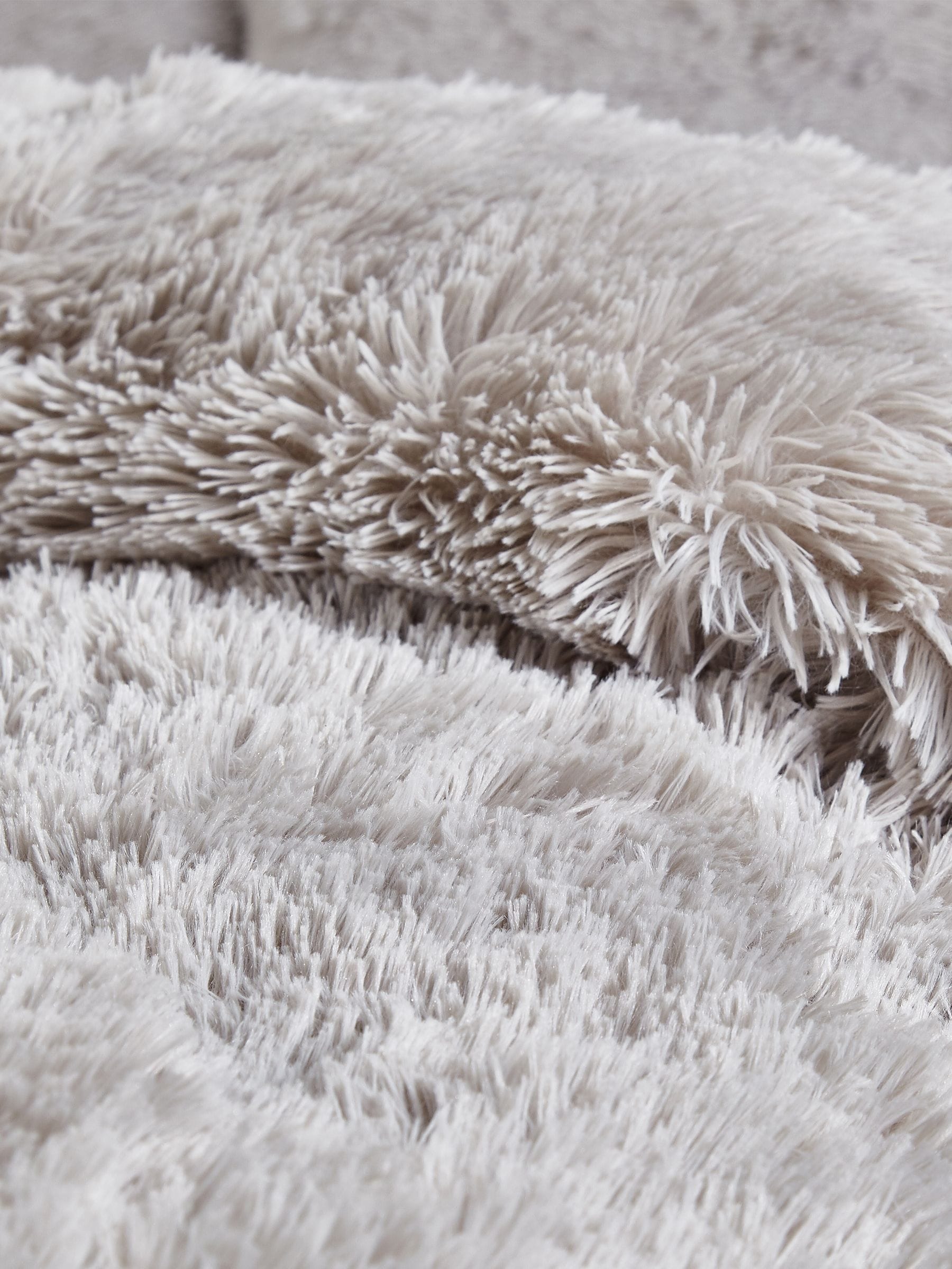 Catherine Lansfield Silver So Soft Cuddly Deep Pile Duvet Cover and Pillowcase Set