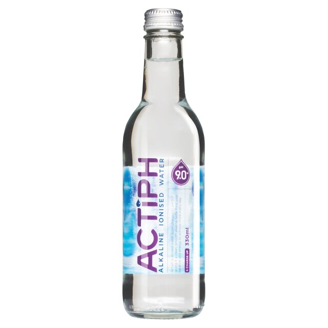 ACTIPH Alkaline Ionised Water Glass Bottle   330ml - McGrocer