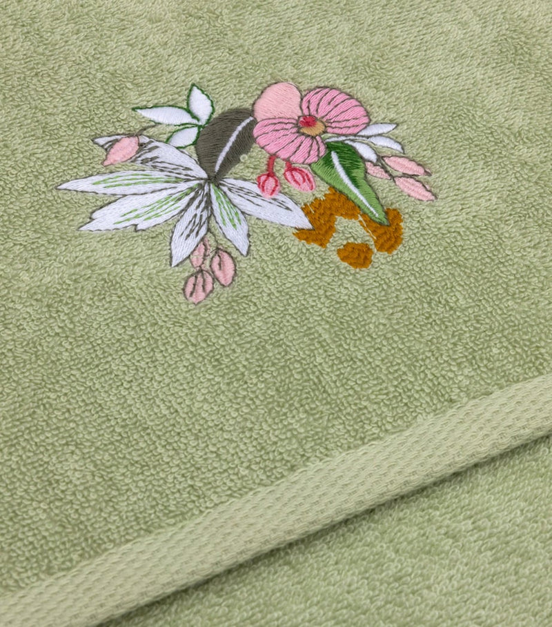 Yves Delorme Embroidered Orchidee Guest Towel (45cm x 70cm)