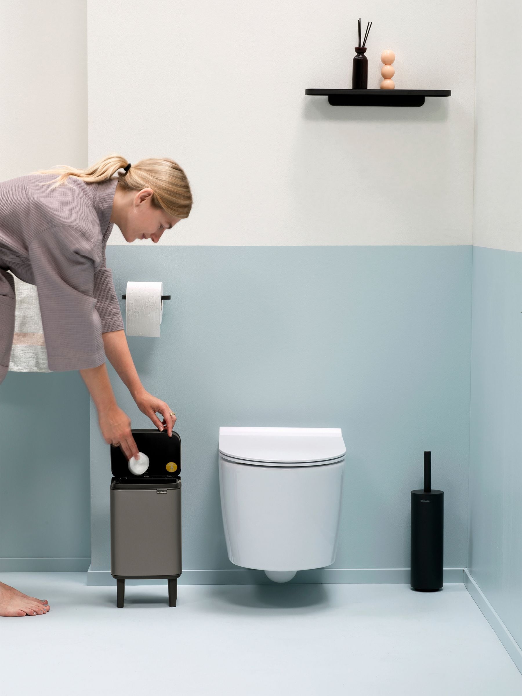 Brabantia Grey Bo Waste Bin Hi 4L
