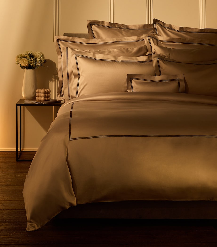 Peter Reed striped embroidery Egyptian cotton boudoir pillowcase 30cm x 40cm, imported from the UK