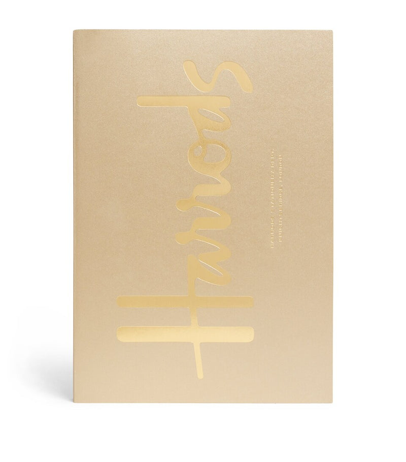 Lined Notebook with Metallic Gold Cover, 15cm x 10.5cm x 1.5cm