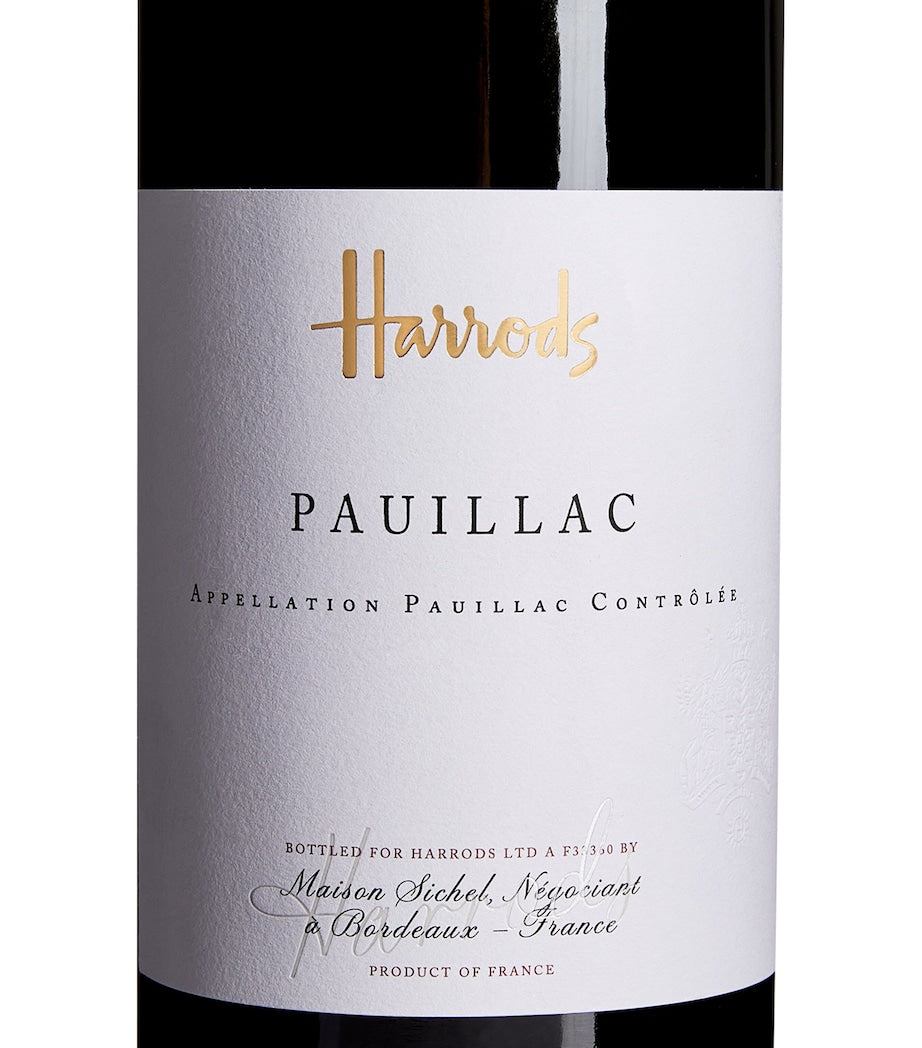 Harrods Pauillac red wine 75cl, UK version