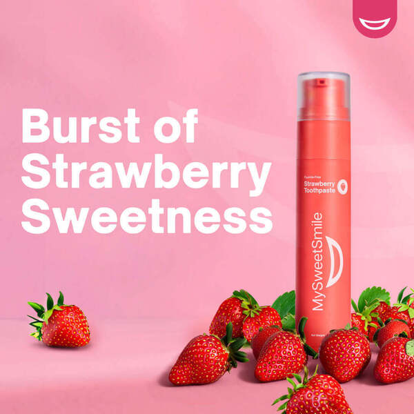 MySweetSmile Strawberry Flavoured Toothpaste , imported from the UK