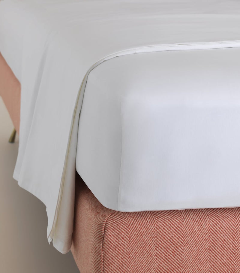 SAVOIR cotton percale Super King fitted sheet 180cm x 200cm (British brand)