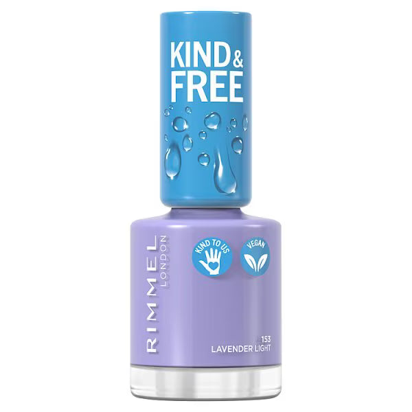 Rimmel Kind & Free Nail Polish Lavender Light, imported from the UK