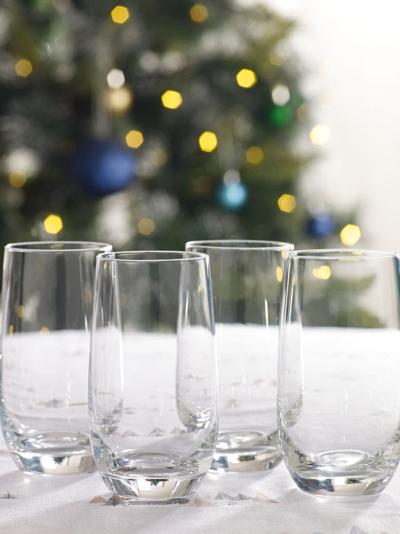 Clear Nova tall tumbler glasses set of 4 - British product