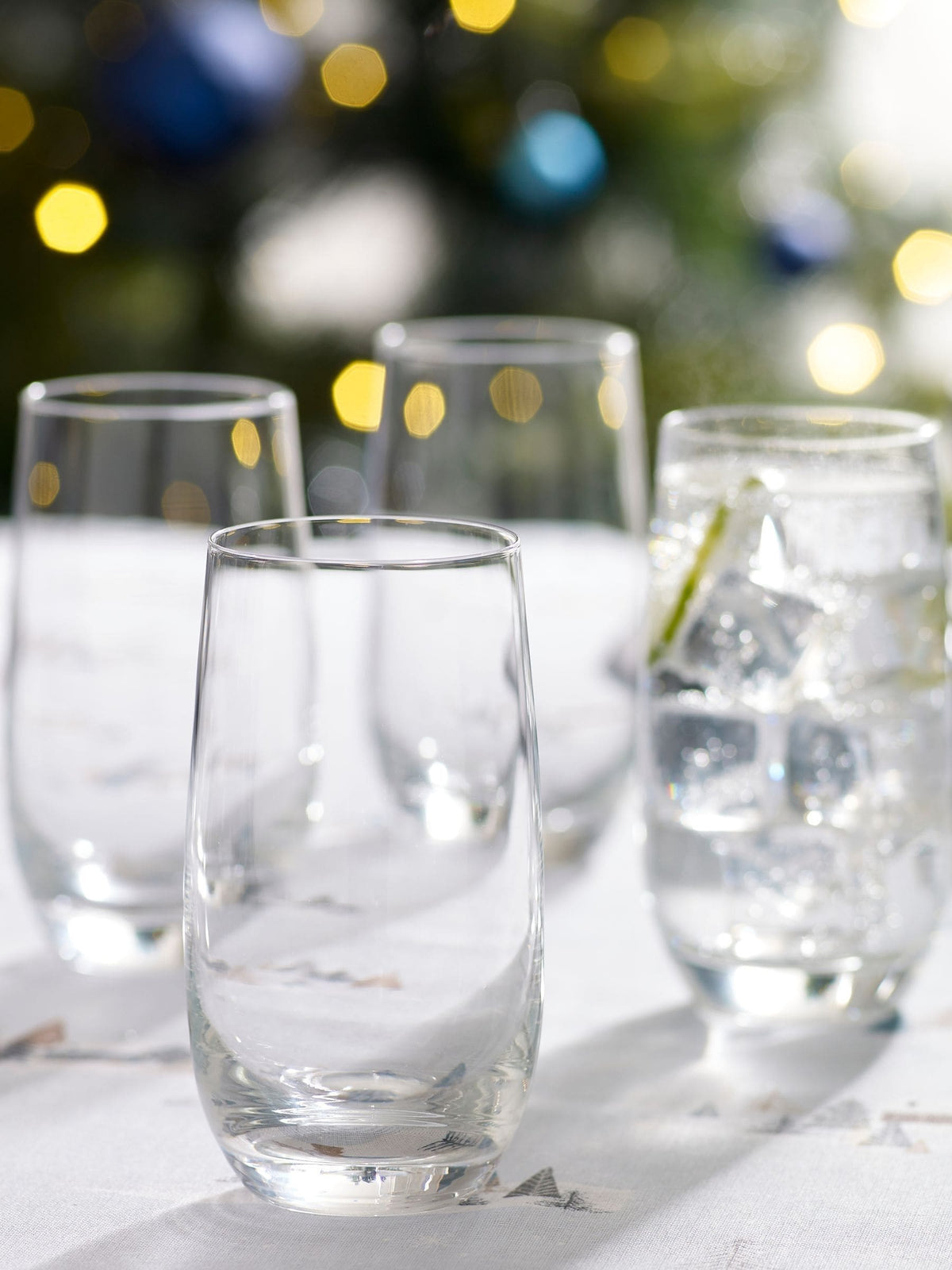 Clear Nova tall tumbler glasses set of 4 - British product