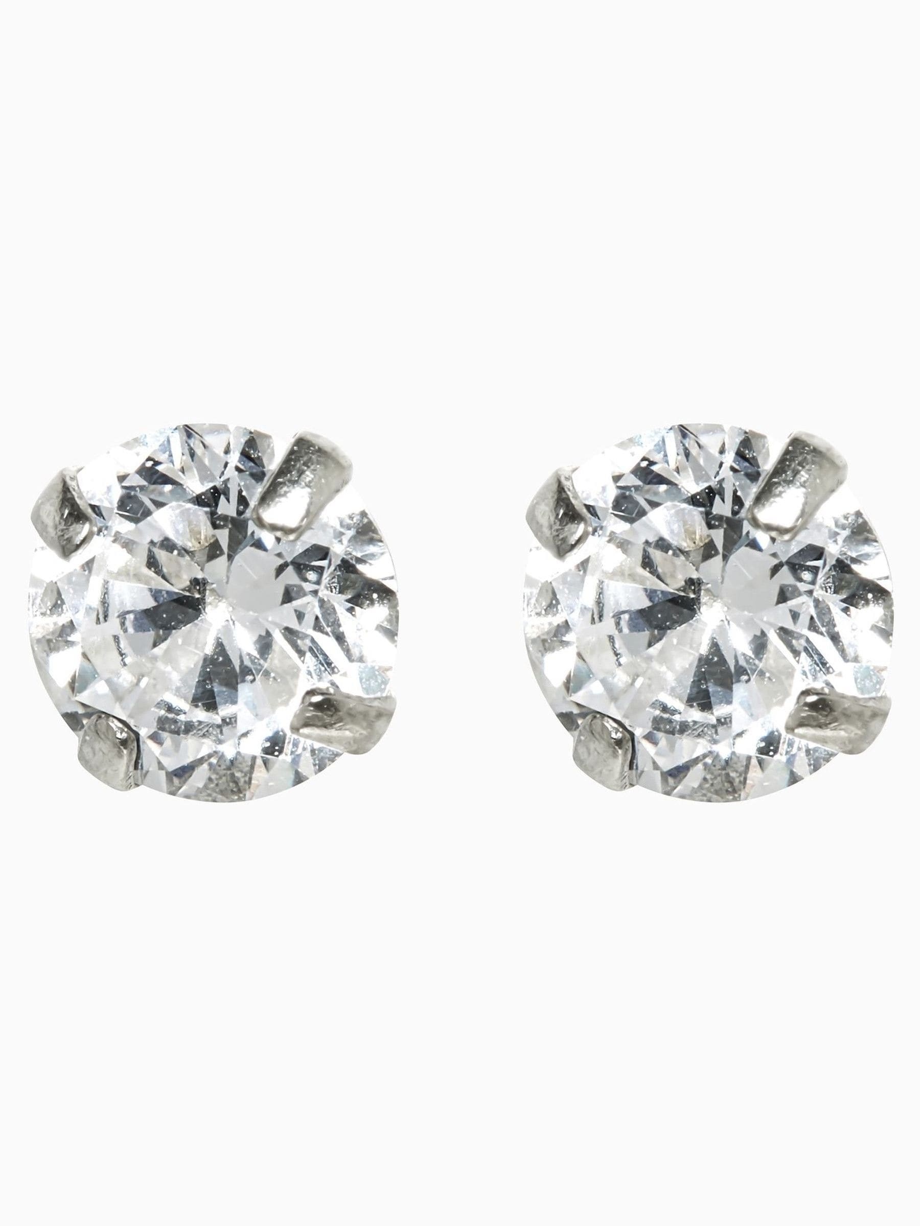 Sterling silver large stud earrings (British brand)