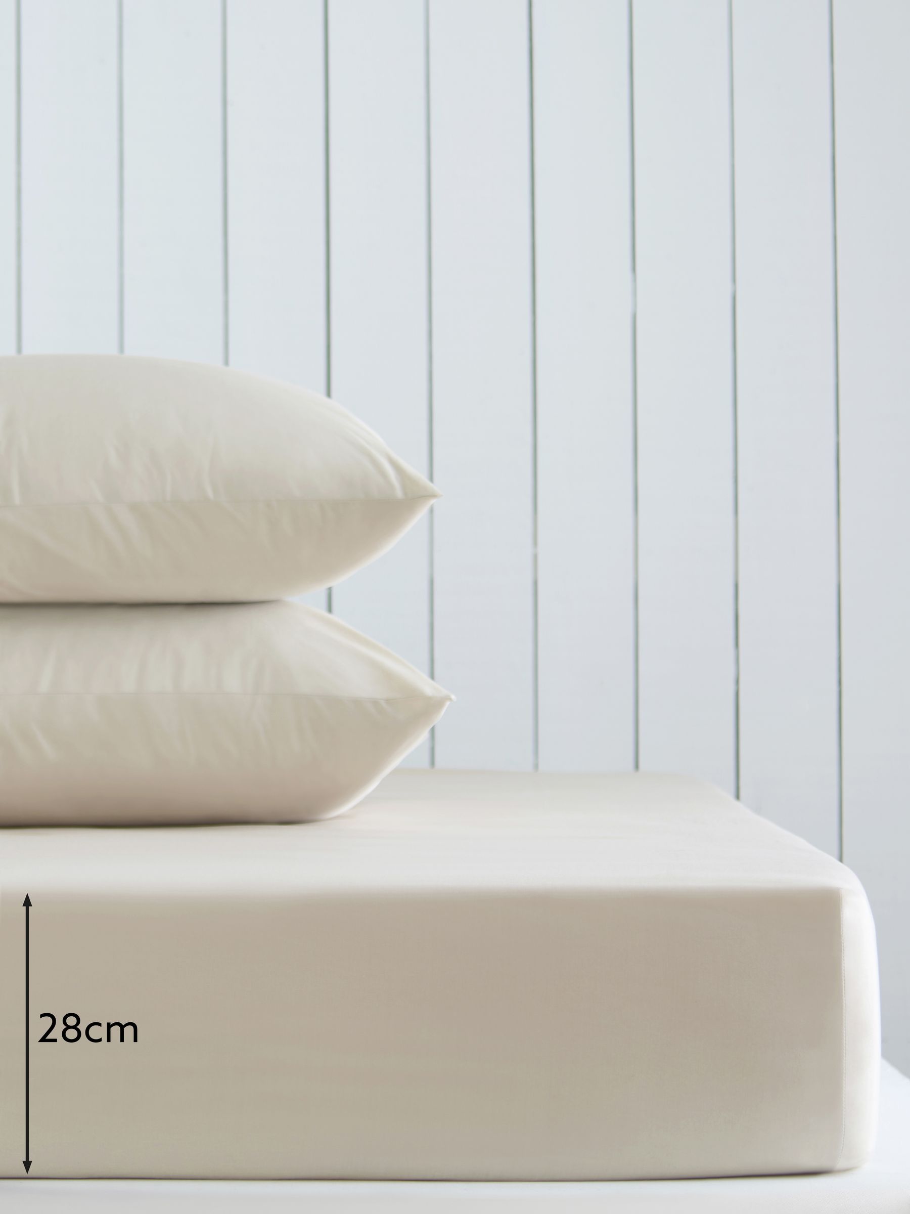 Natural Cotton Rich Fitted Bed Sheet, imported from the UK