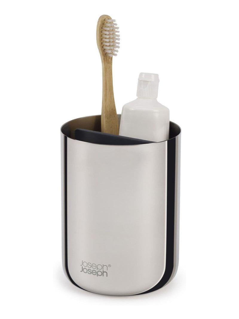 Joseph Joseph Luxe Stainless Steel Toothbrush Caddy 11.5cm, UK version