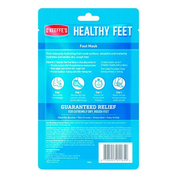 O'keeffe's Healthy Feet Foot Mask 1 Pair, imported from the UK
