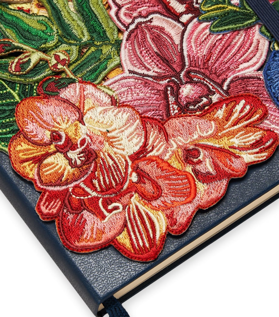 Moleskine large embroidered potpourri notebook 13x21cm with 176 pages, imported from the UK