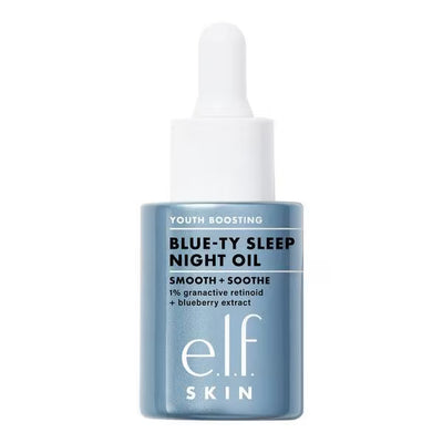 Huile de nuit pour le visage repulpante Youth Boosting Blue-Ty e.l.f. SKIN 30ml