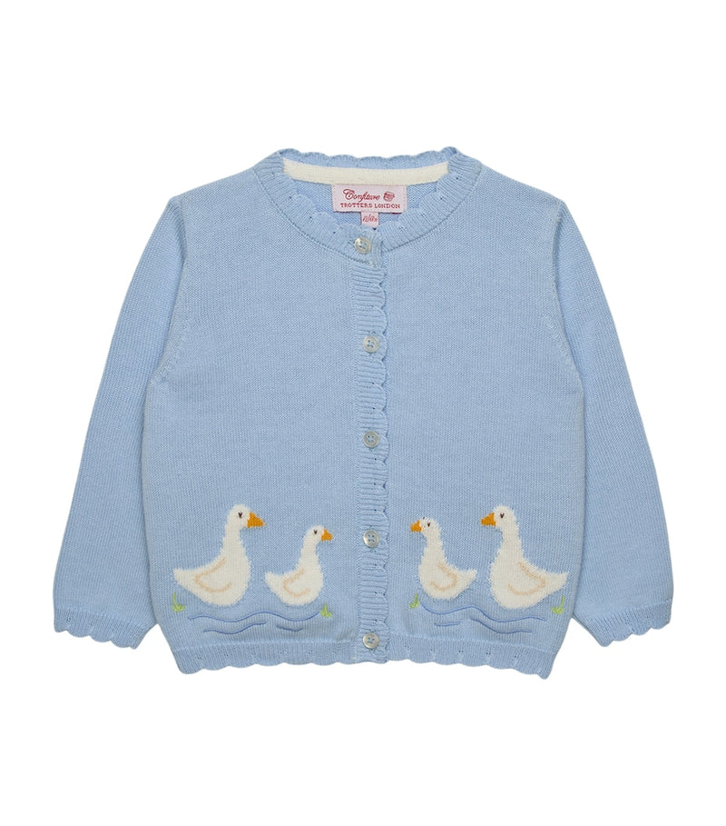Trotters cotton duck infant cardigan 3-24 months (British brand)