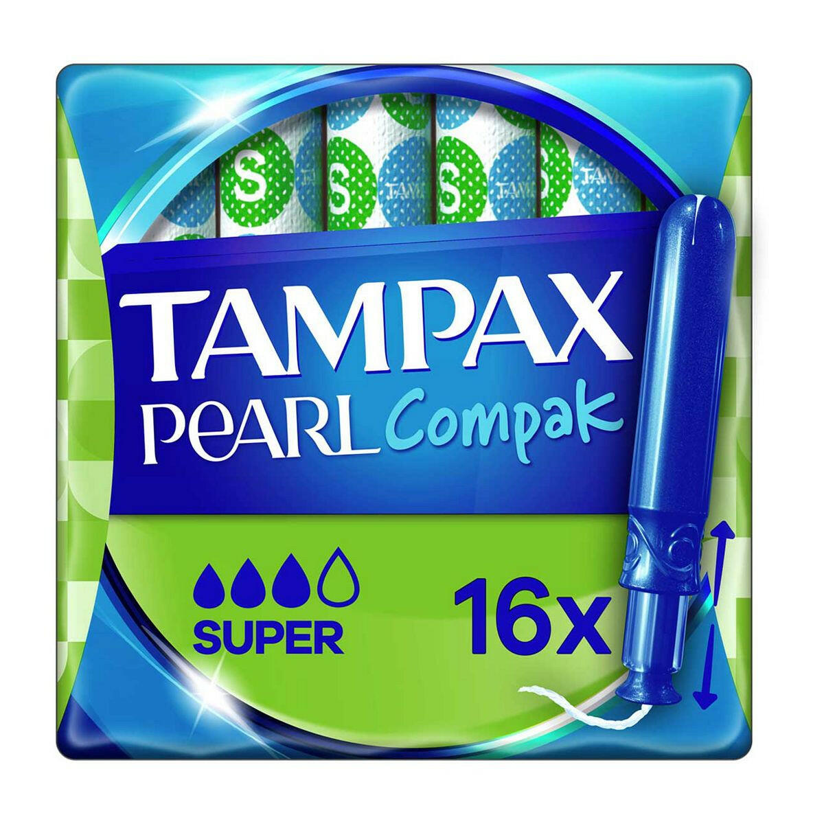 Tampax Pearl Compak Super Tampons With Applicator x16 Women's Toiletries Boots   