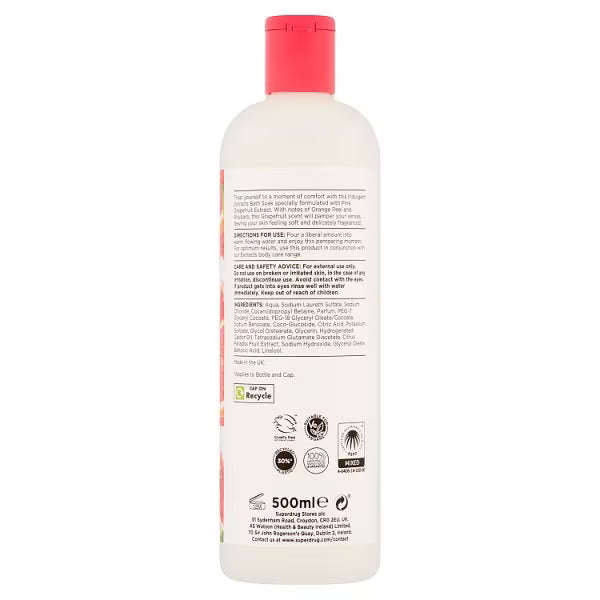 Superdrug Extracts Grapefruit Bath Soak 500ml (British brand)