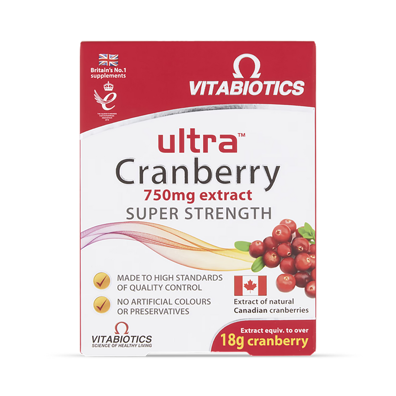 Vitabiotics Ultra Cranberry 750mg 30 Tablets (British brand)
