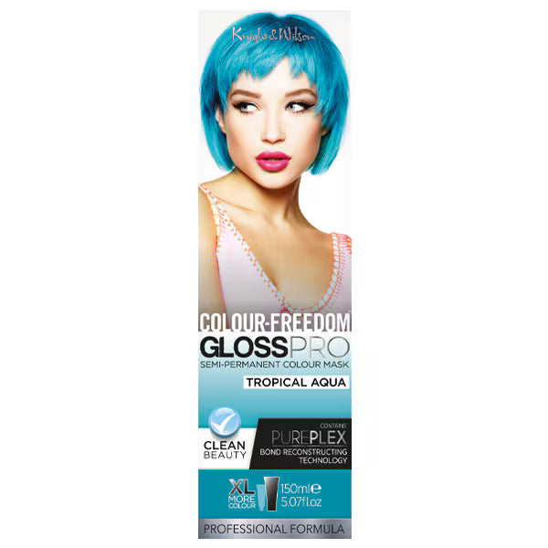 Knight & Wilson semi permanent hair dye Tropical Aqua, UK version