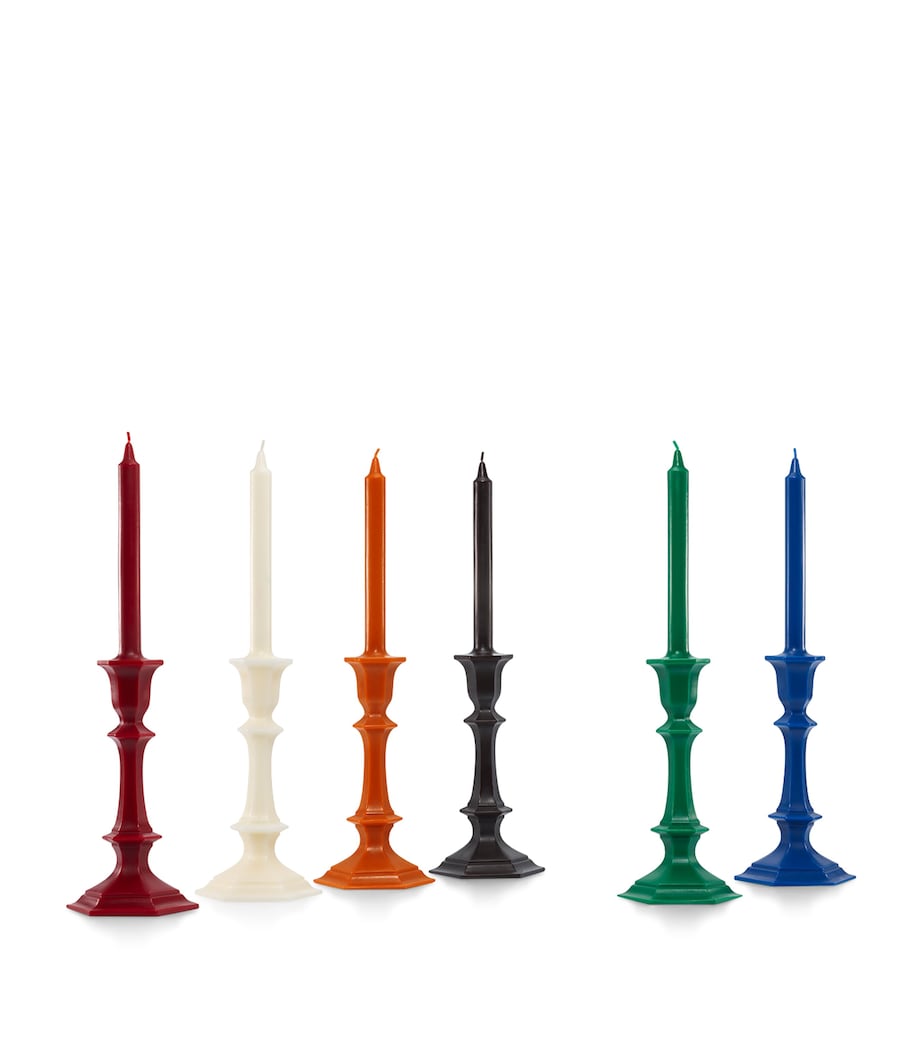 Baccarat unscented sculptural wax candlestick candle 20cm tall - British product
