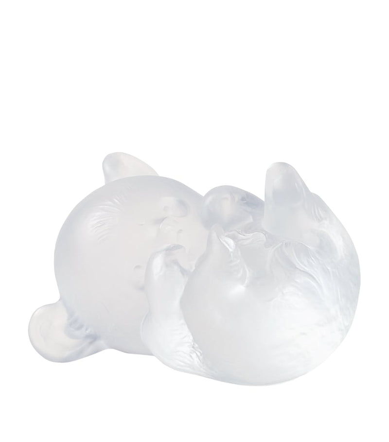Lalique Meng-Meng Panda crystal sculpture, UK version