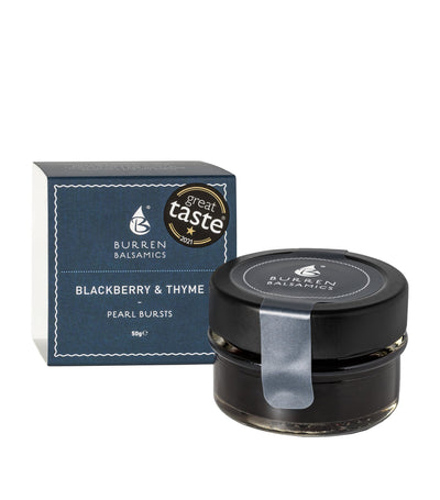 Burren Balsamic Blackberry and Thyme-Infused Balsamic Vinegar Pearl Bursts 50g