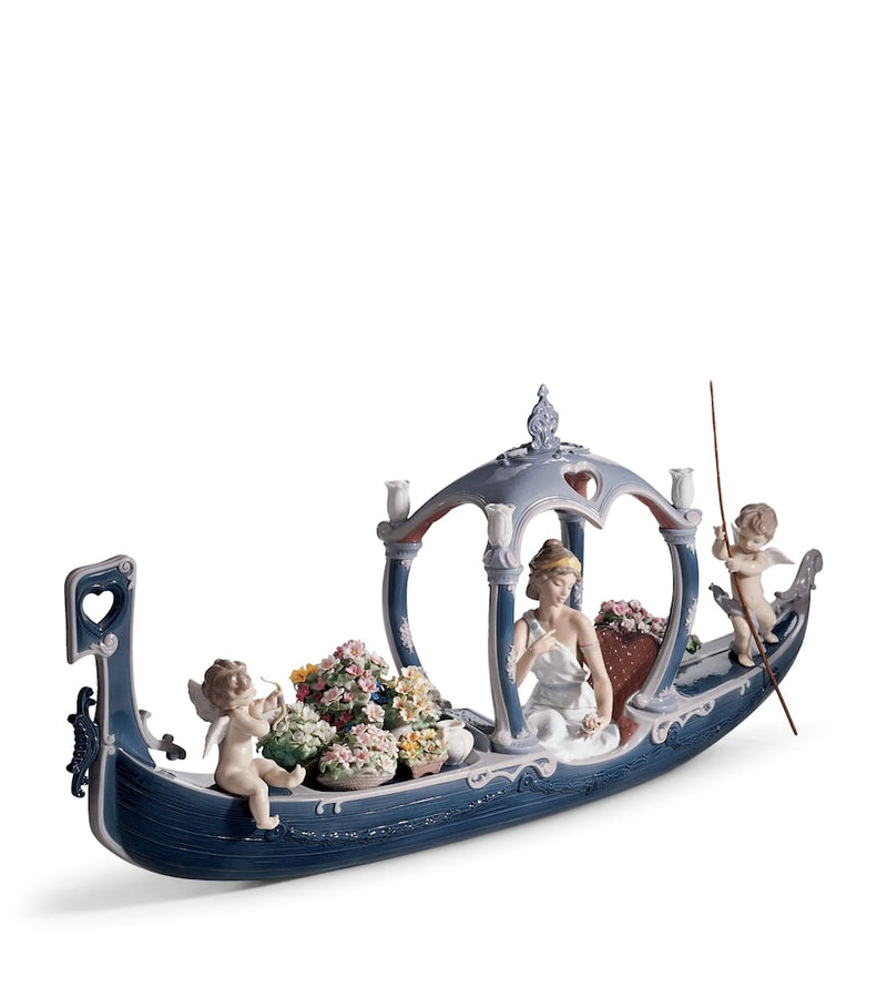 Lladró porcelain Gondola of Love ornament, UK version