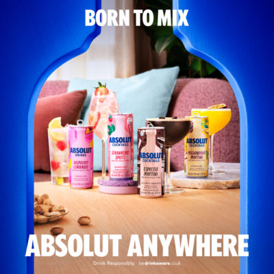 Absolut raspberry lemonade pre-mixed vodka drink 250ml - British product