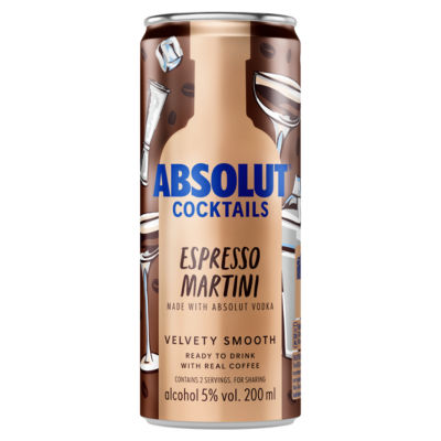 Absolut Cocktails Espresso Martini Ready-to-Drink Cocktail 200ml