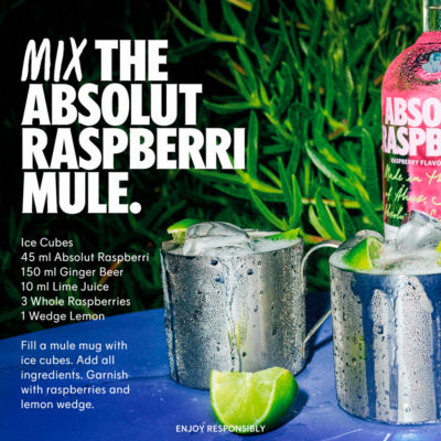 Absolut Raspberri Vodka 70cl - British product