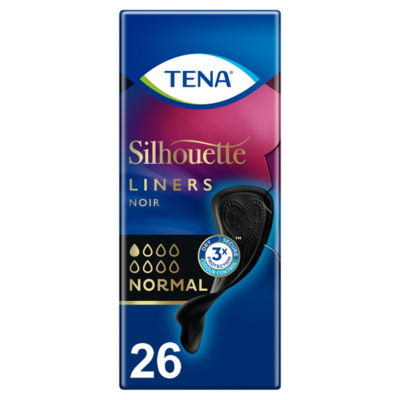 TENA Silhouette black incontinence liners 26 pack (British brand)