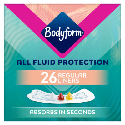 Bodyform All Fluid Normal panty liners 26 pack - British product