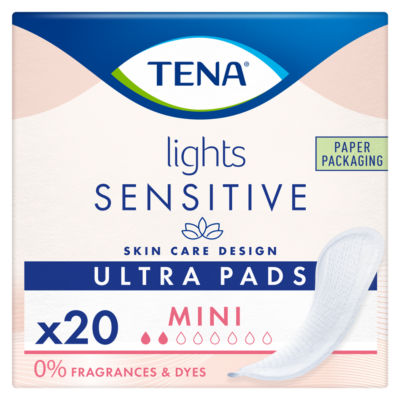 TENA Lights Ultra Pads Mini 20 Pack Incontinence