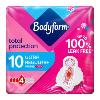 Bodyform scented sanitary towels 10 pack - British product