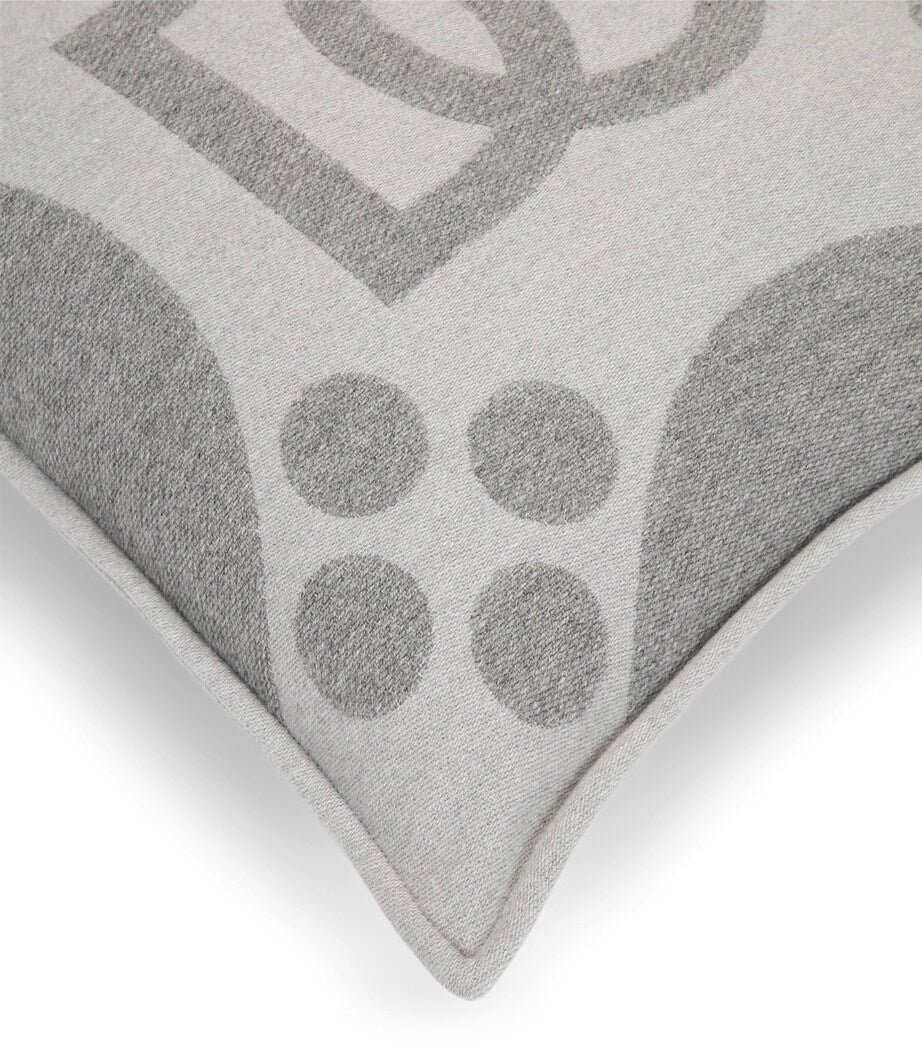Dolce & Gabbana wool silk cashmere logo cushion 50cm x 50cm - British product