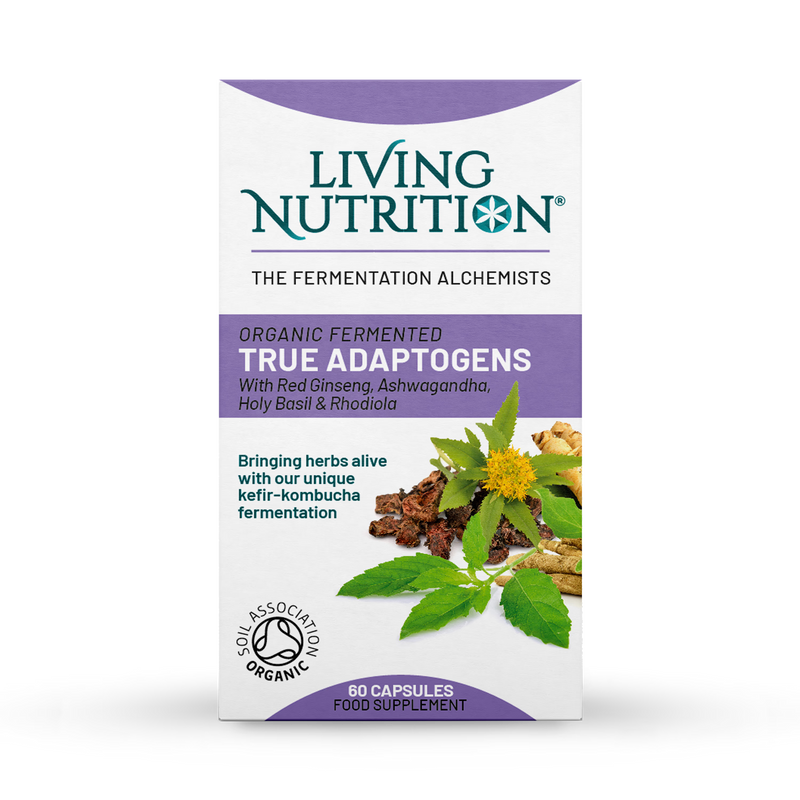 Living Nutrition Organic Fermented True Adaptogens 60 Capsules