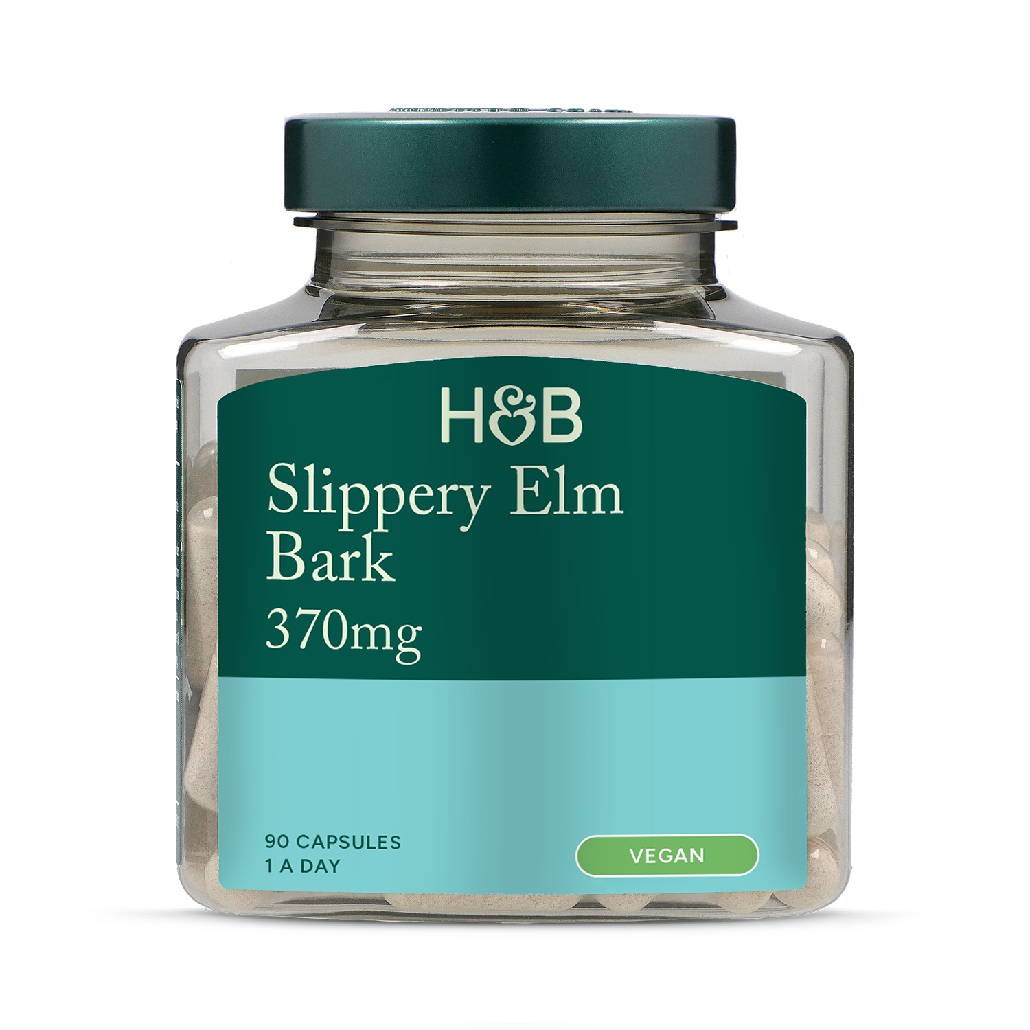 Holland & Barrett Slippery Elm Bark 370mg 90 Capsules - 998482