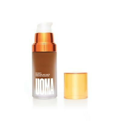 UOMA Beauty Say What?! Weightless Soft Matte Hydrating Foundation 30ml GOODS Boots Brown Sugar T2C  