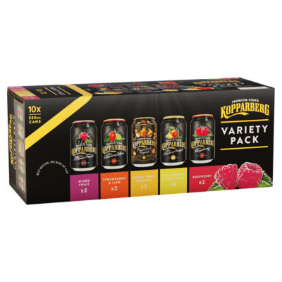 Kopparberg fruit cider variety pack 10 x 330ml cans, UK version