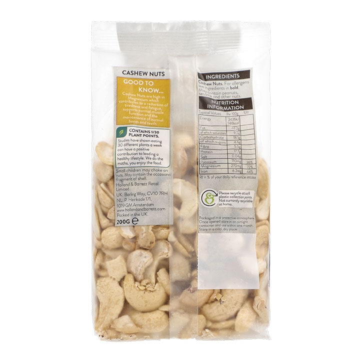Holland & Barrett Cashew Splits 200g - 998443