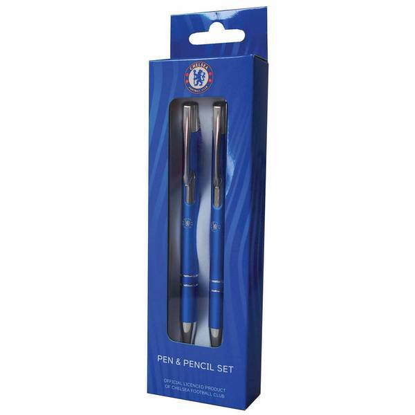 Chelsea FC Crest Pen Pencil Set Gift Box - British product