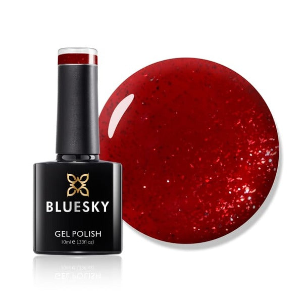 Bluesky gel polish bottle Red Glimmer shade - British product