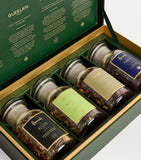 Harrods Master Blends Tea Collection with fragrance-inspired blends in assorted sizes, UK version
