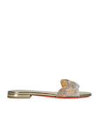 Santoni Serena leather sandals with sparkling embellishments (British brand)