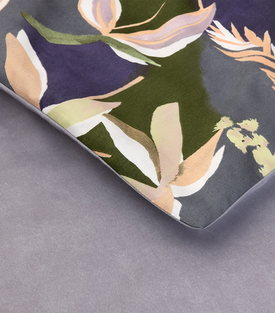 Yves Delorme organic cotton sateen floral print Super King duvet cover (British brand)